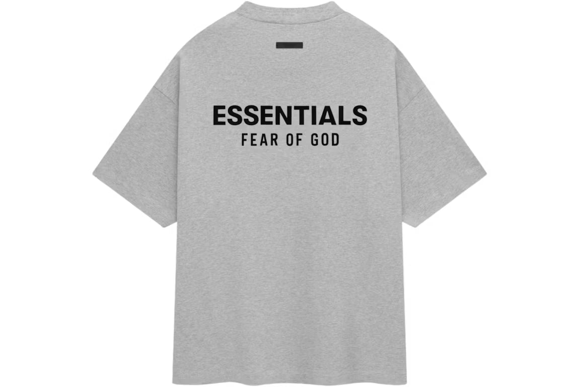 Fear of God Essentials Jersey Crewneck T-Shirt Light Heather Gray (FW24) - OnSize