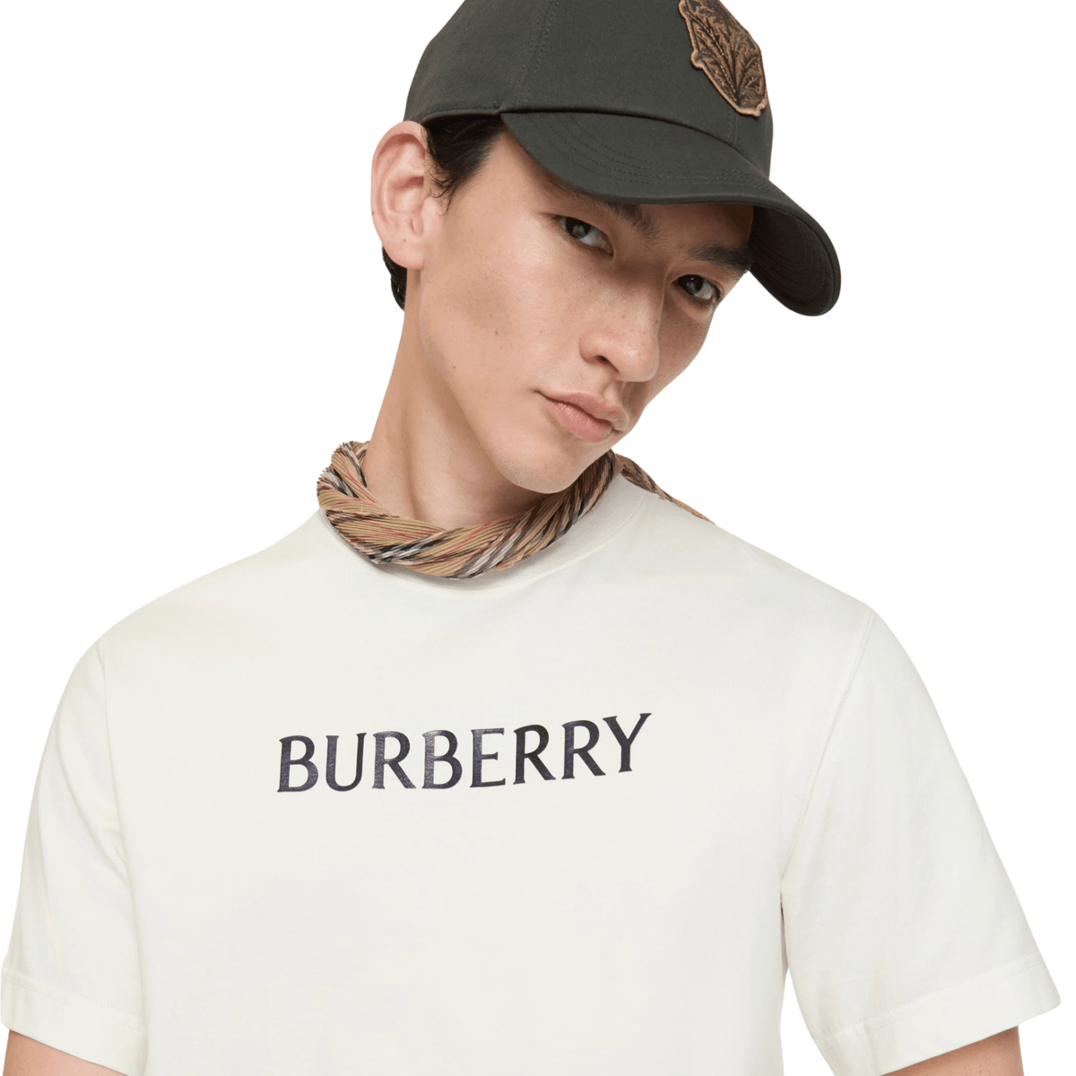 Burberry Logo Cotton T-shirt Chalk White - OnSize