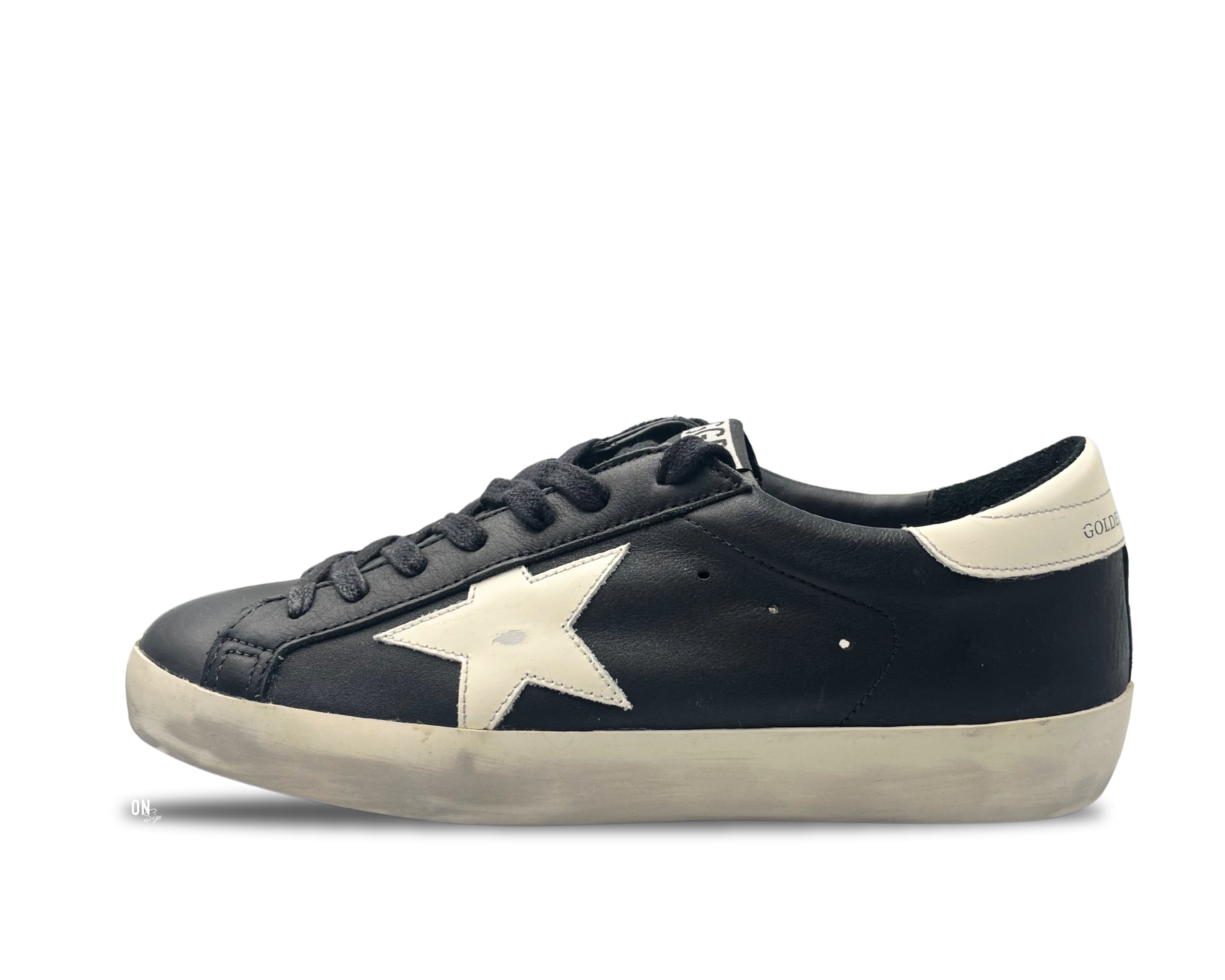 Golden Goose Super - Star Black White Leather - OnSize