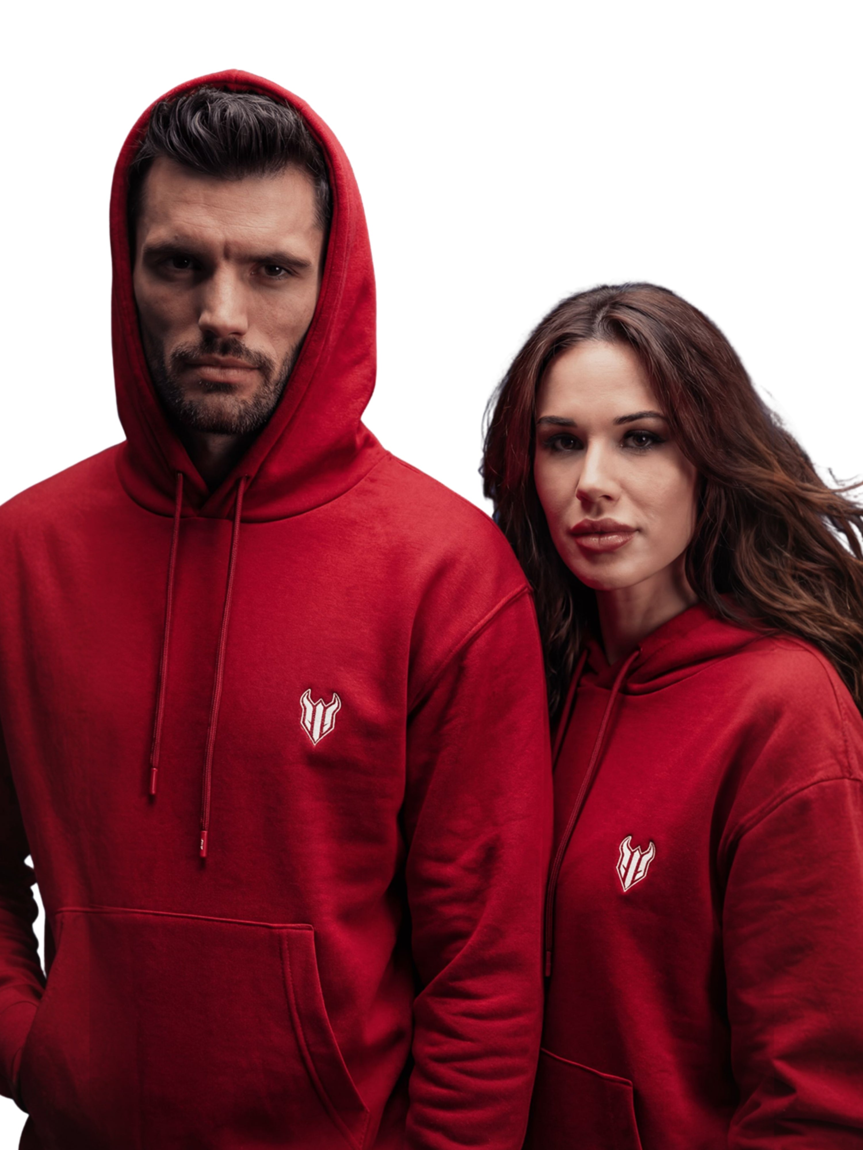 HELL FIGHT Basic Hoodie Maroon - OnSize