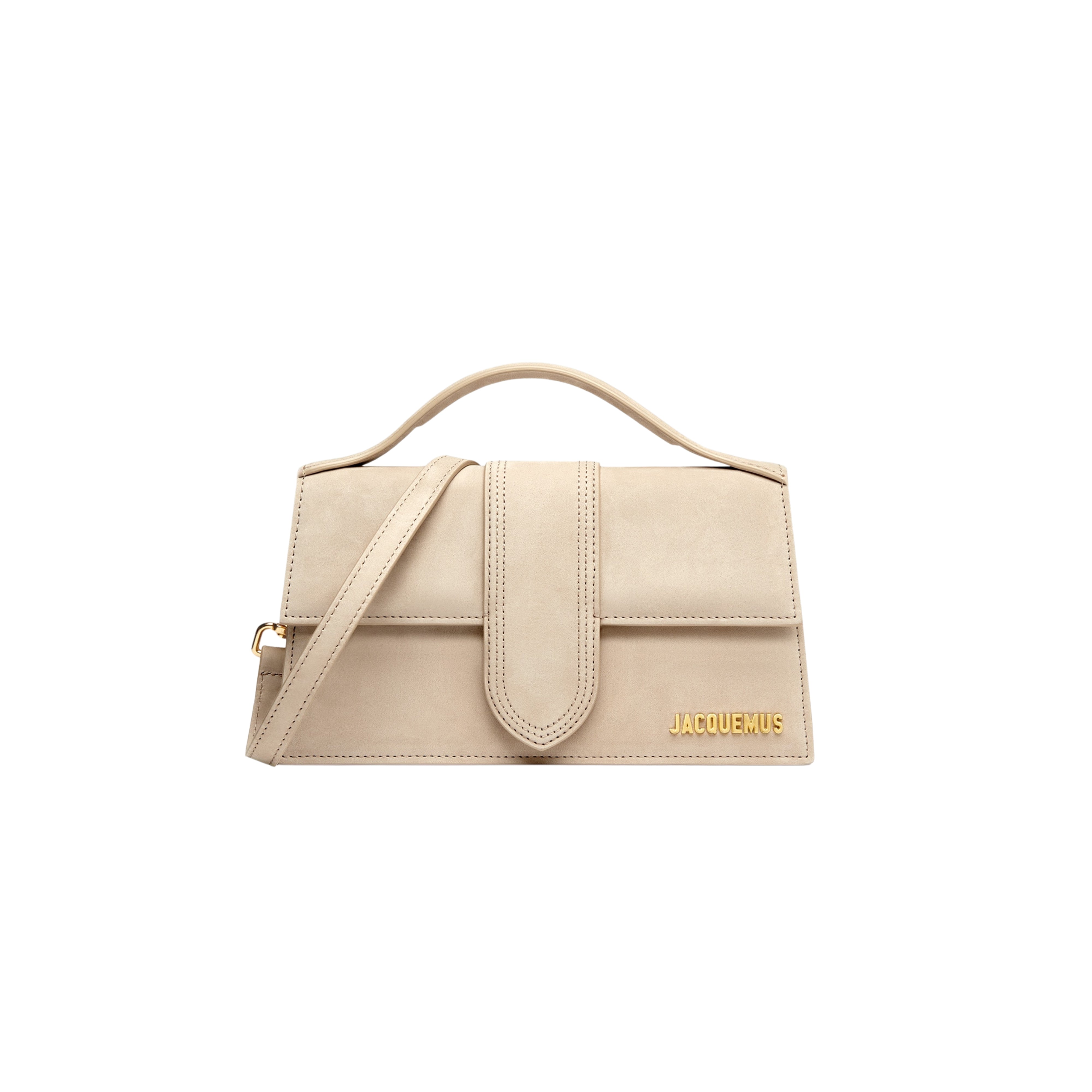 Jacquemus Le grand Bambino Crossbody Strap Handbag Dark Beige - OnSize
