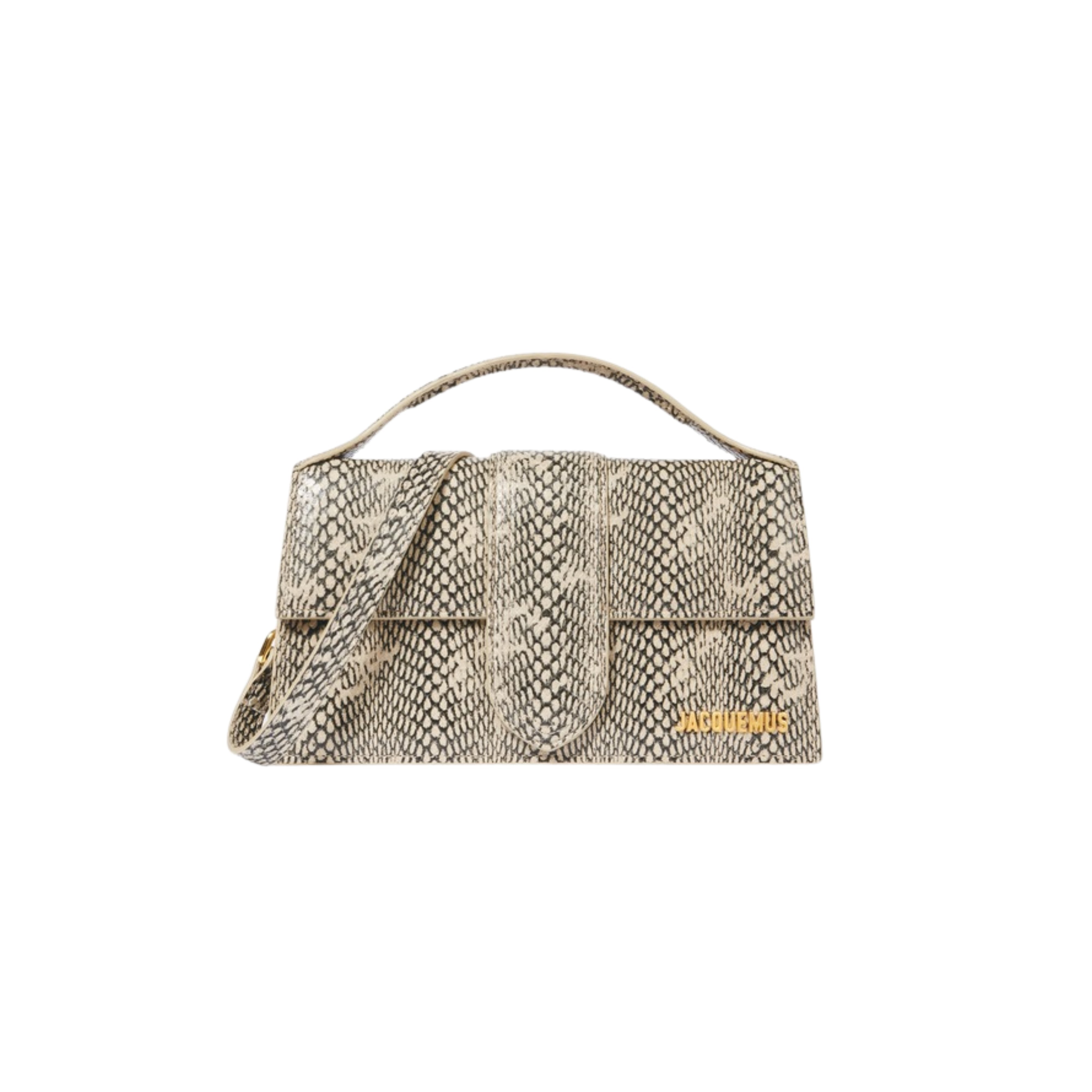 Jacquemus Le grand Bambino Crossbody Strap Handbag Light Python - OnSize
