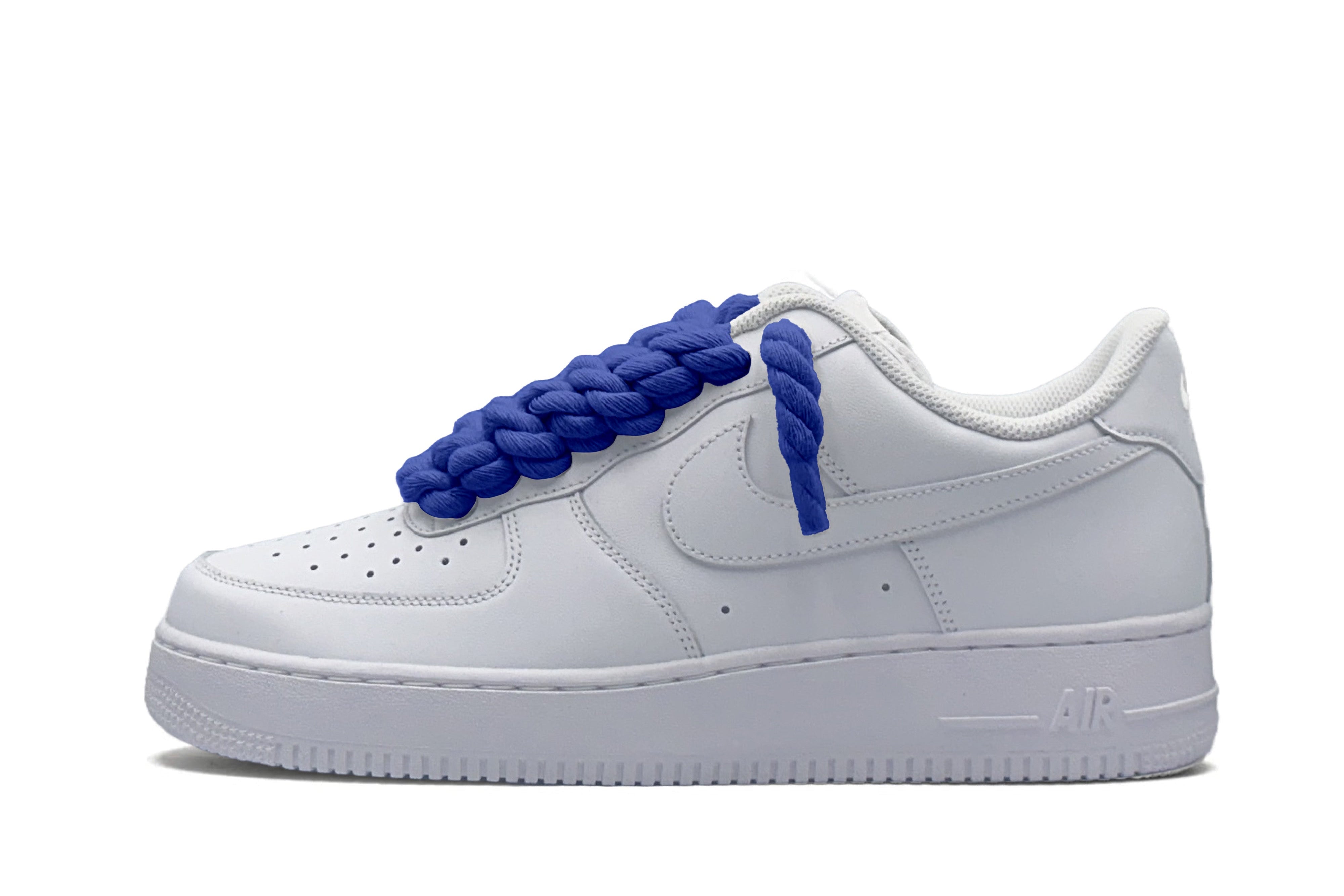 Nike Air Force 1 Low ‘07 White / Navy Rope Laces - OnSize