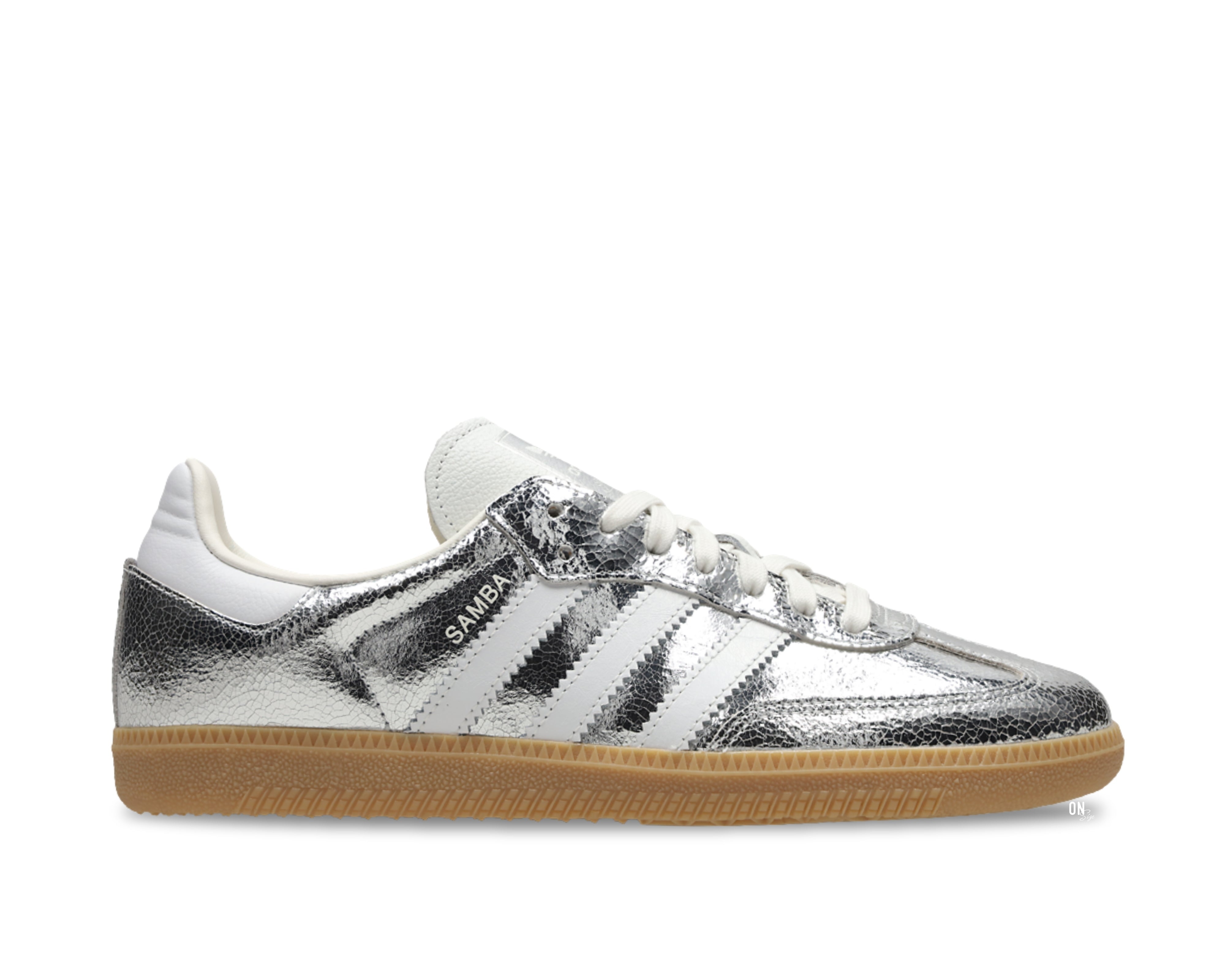 adidas Samba OG Silver Metallic Cracked Leather - OnSize