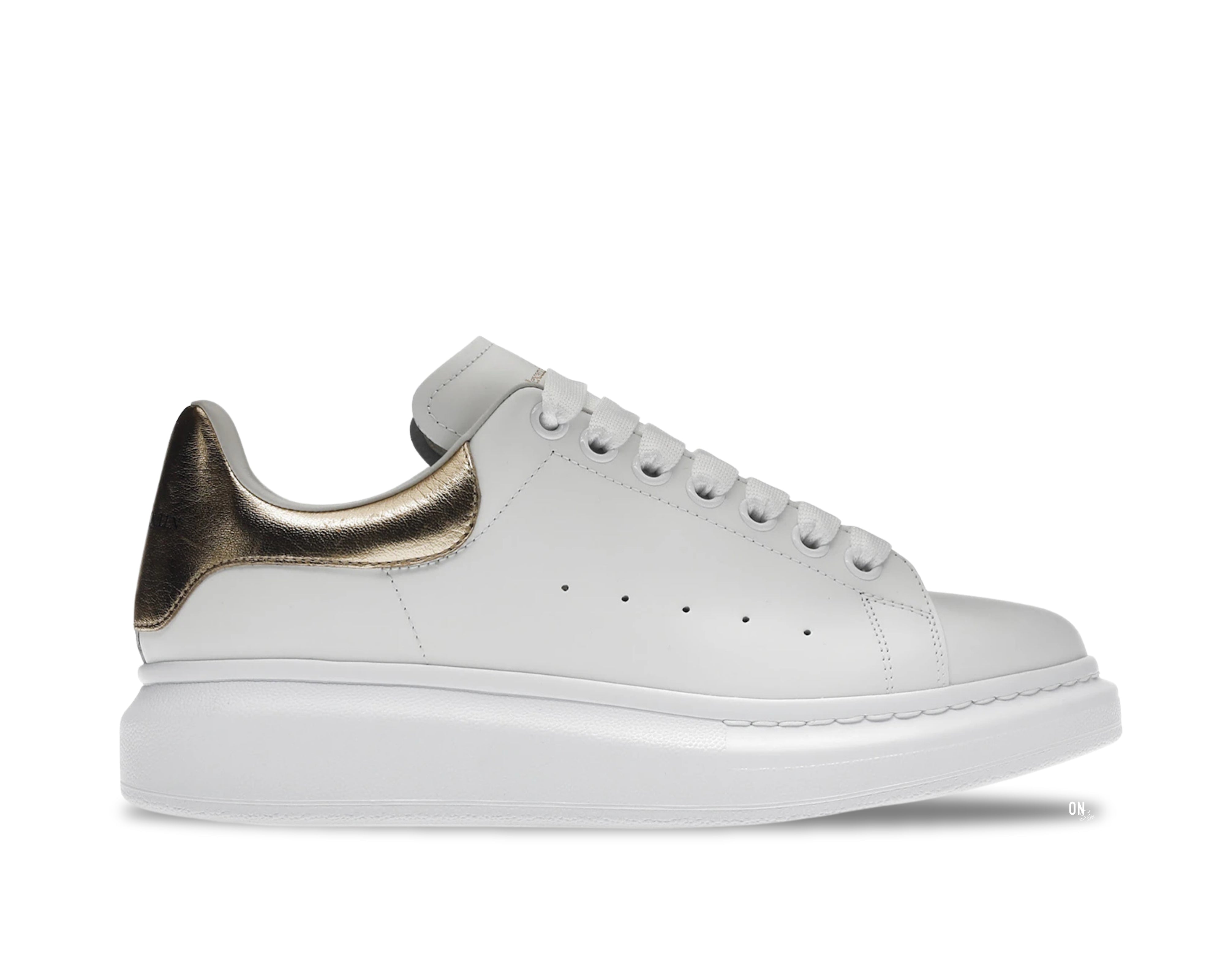 Alexander McQueen Oversized Sneakers White Light Gold - OnSize