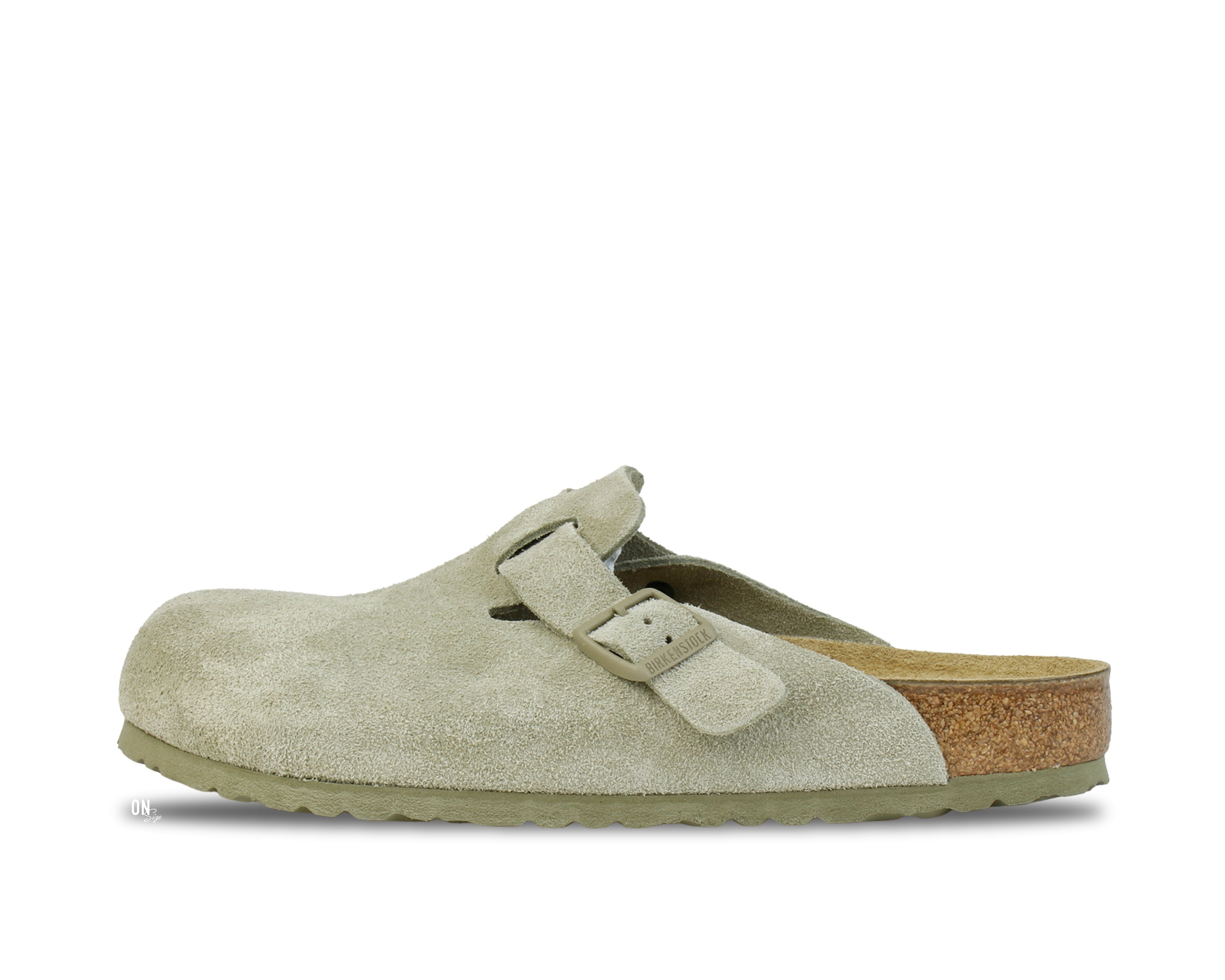 Birkenstock Boston Suede Faded Khaki - OnSize