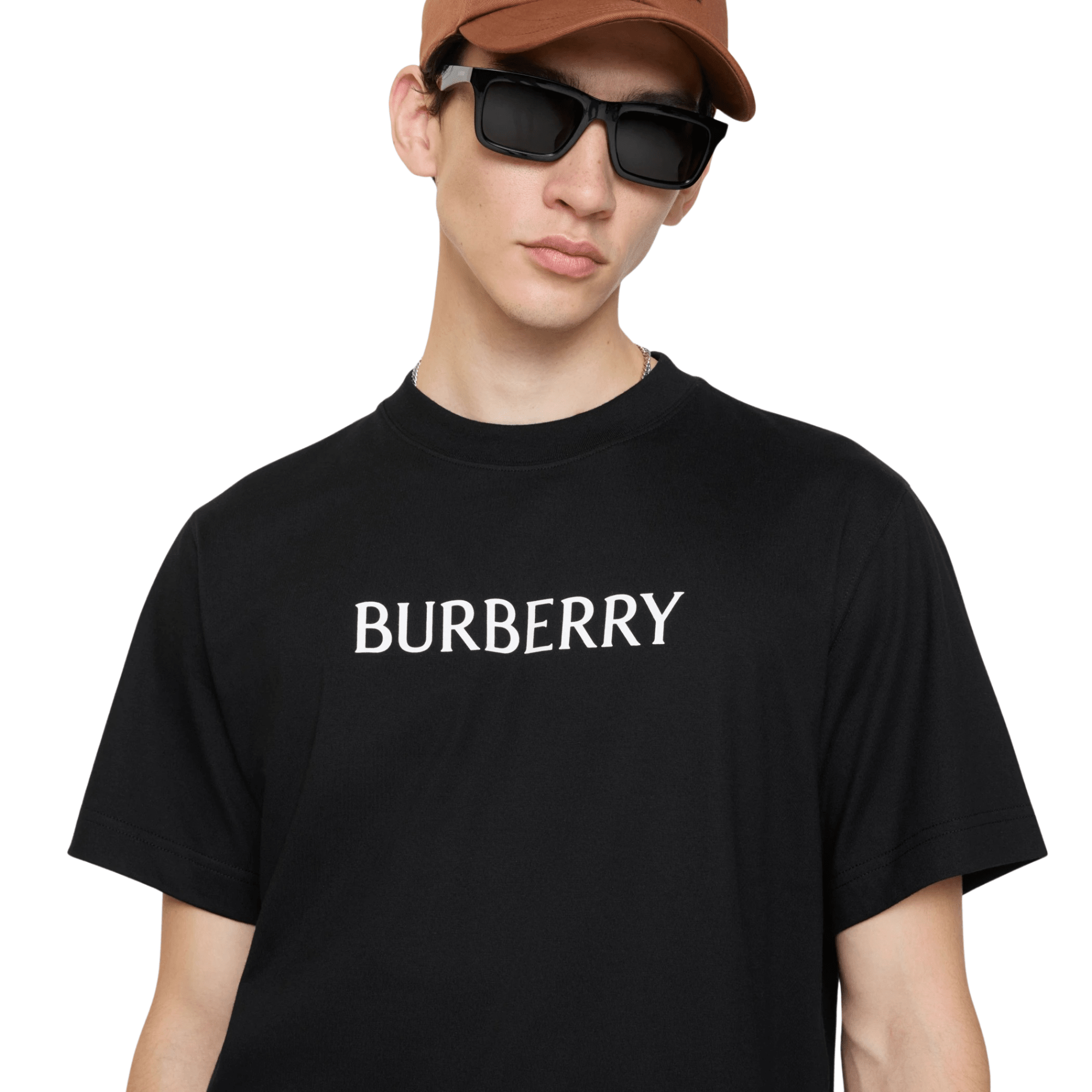 Burberry Logo Cotton T-shirt Black - OnSize
