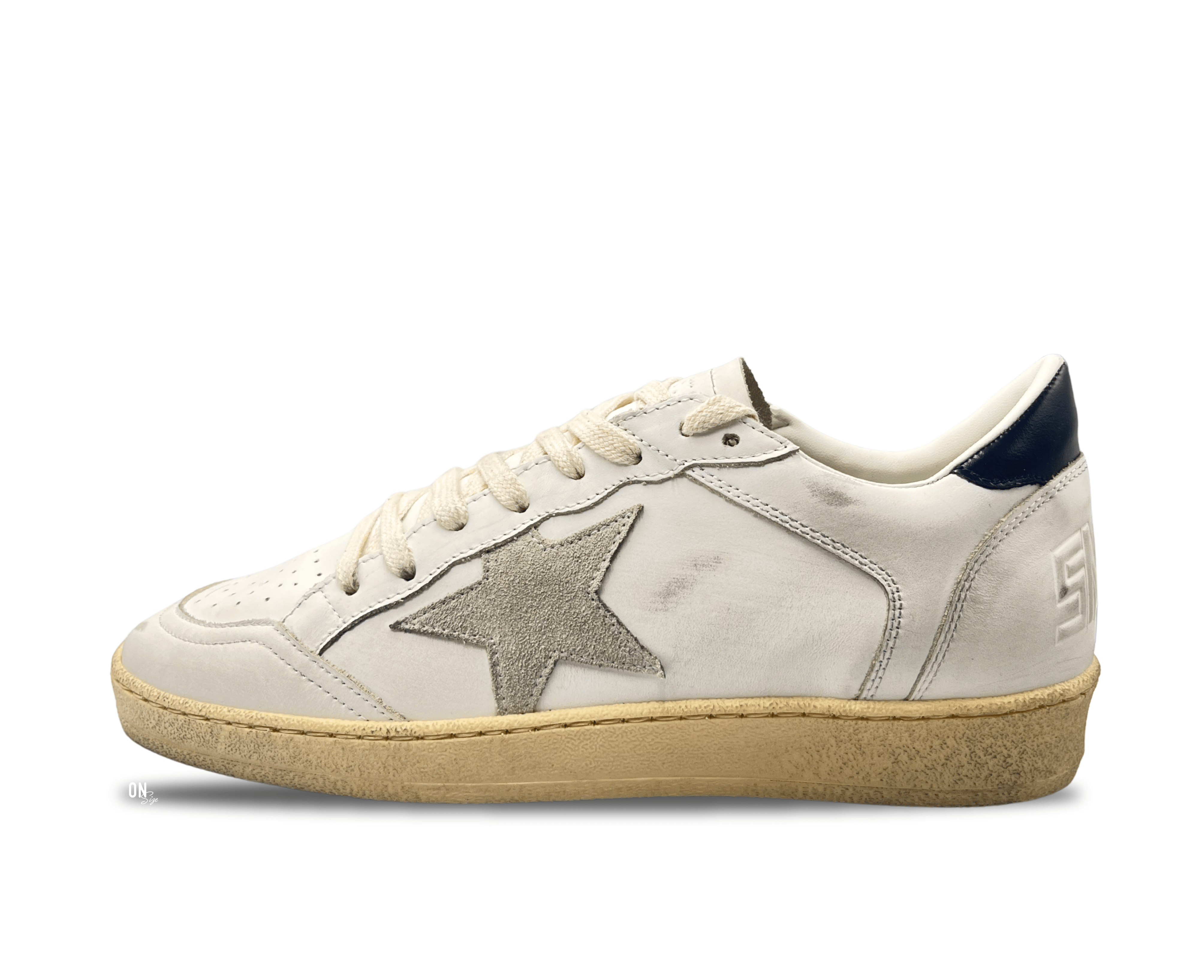 Golden Goose Ball Star White Navy Blue - OnSize