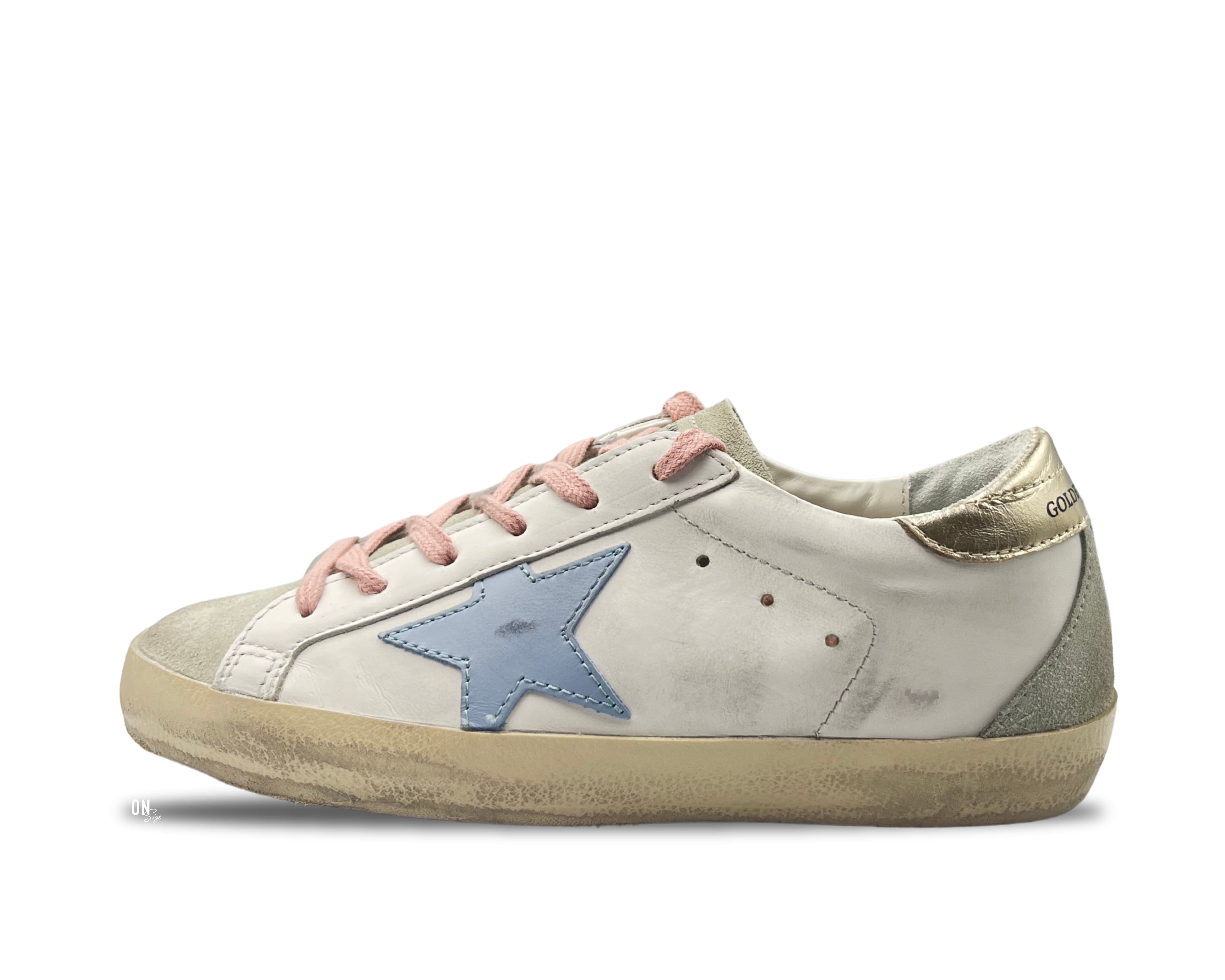 Golden Goose Super - Star White Silver Ice Blue - OnSize