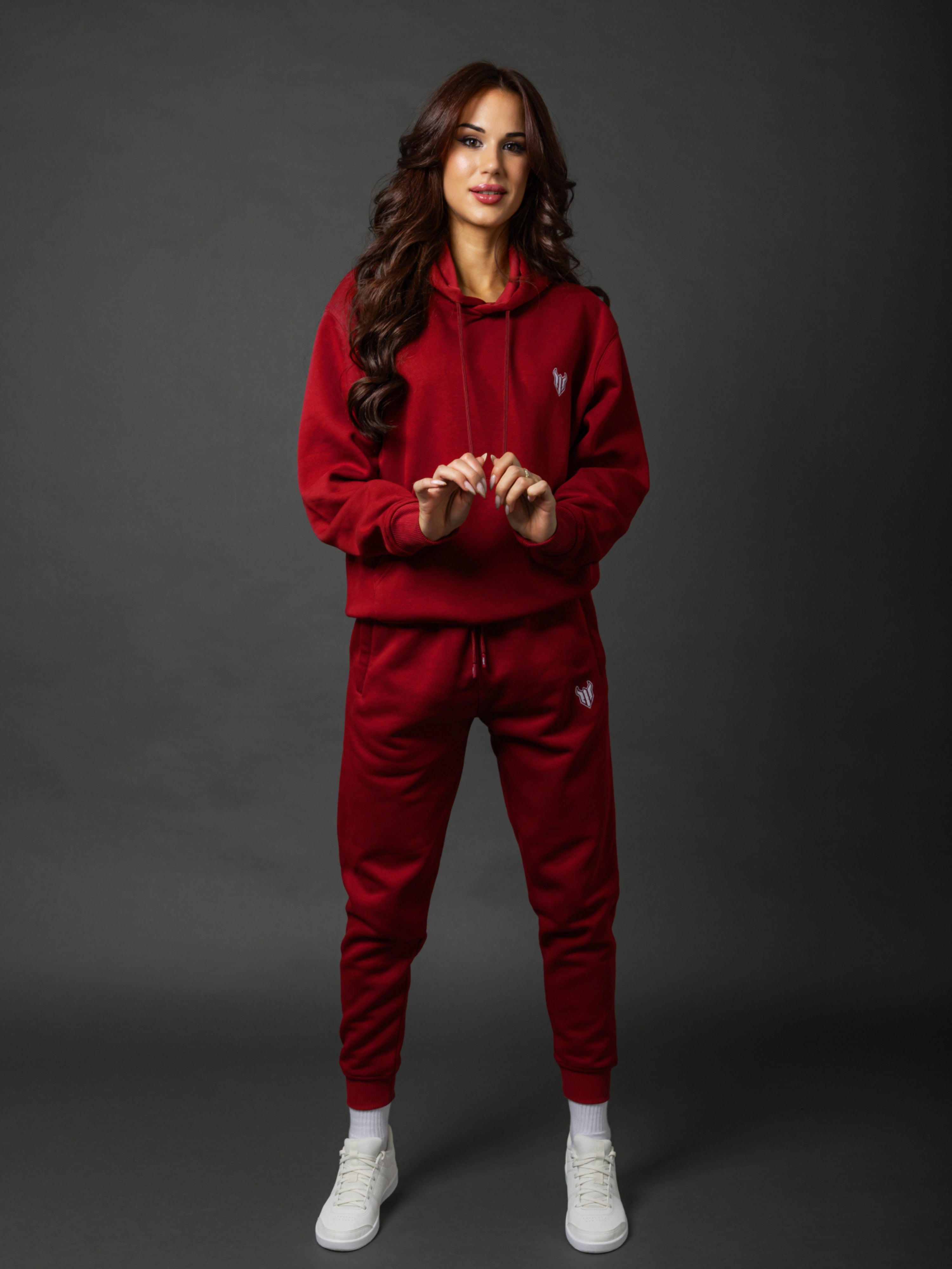 HELL FIGHT Basic Sweatpants Maroon - OnSize