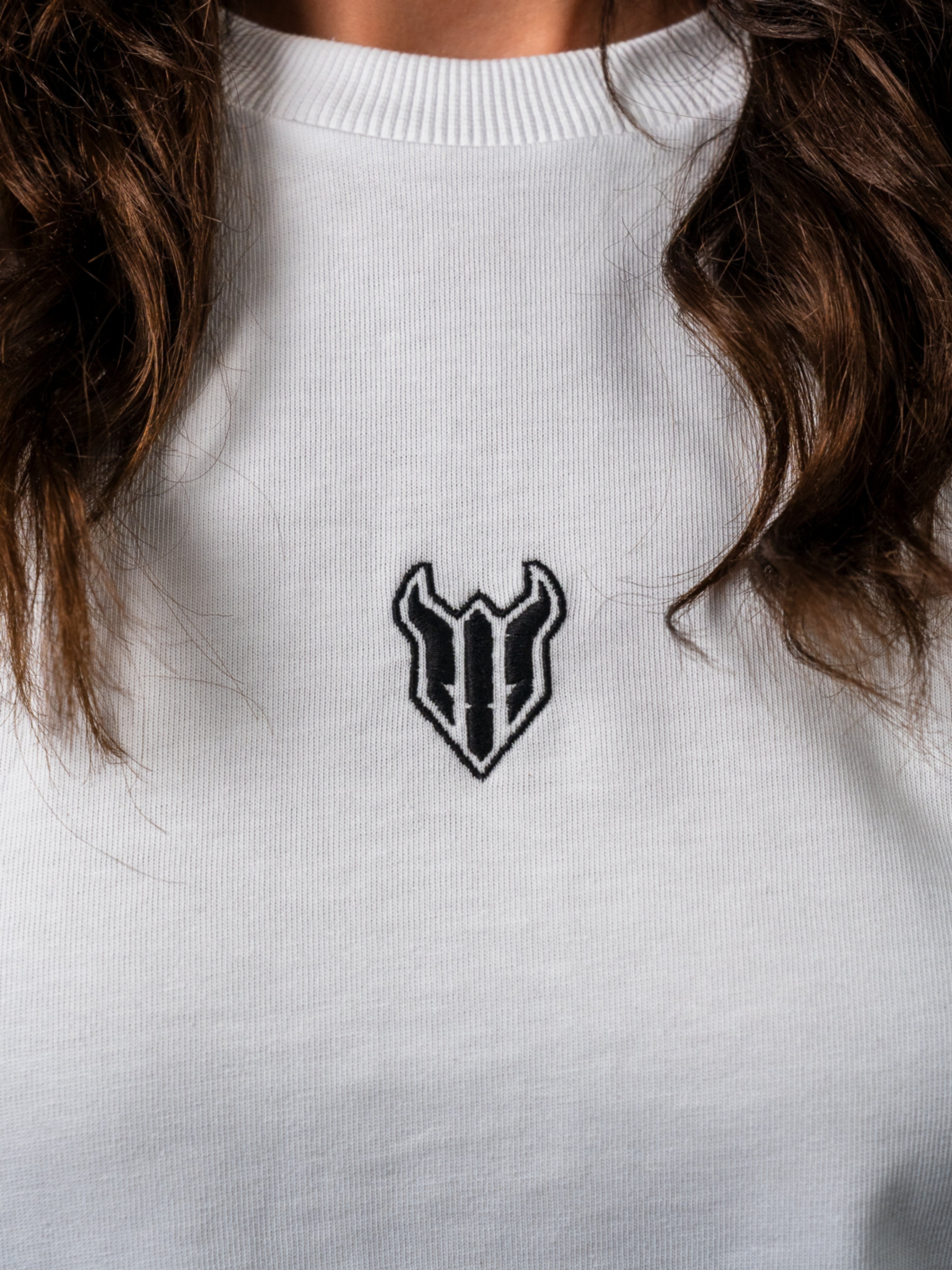 HELL FIGHT Oversize T-shirt White - OnSize