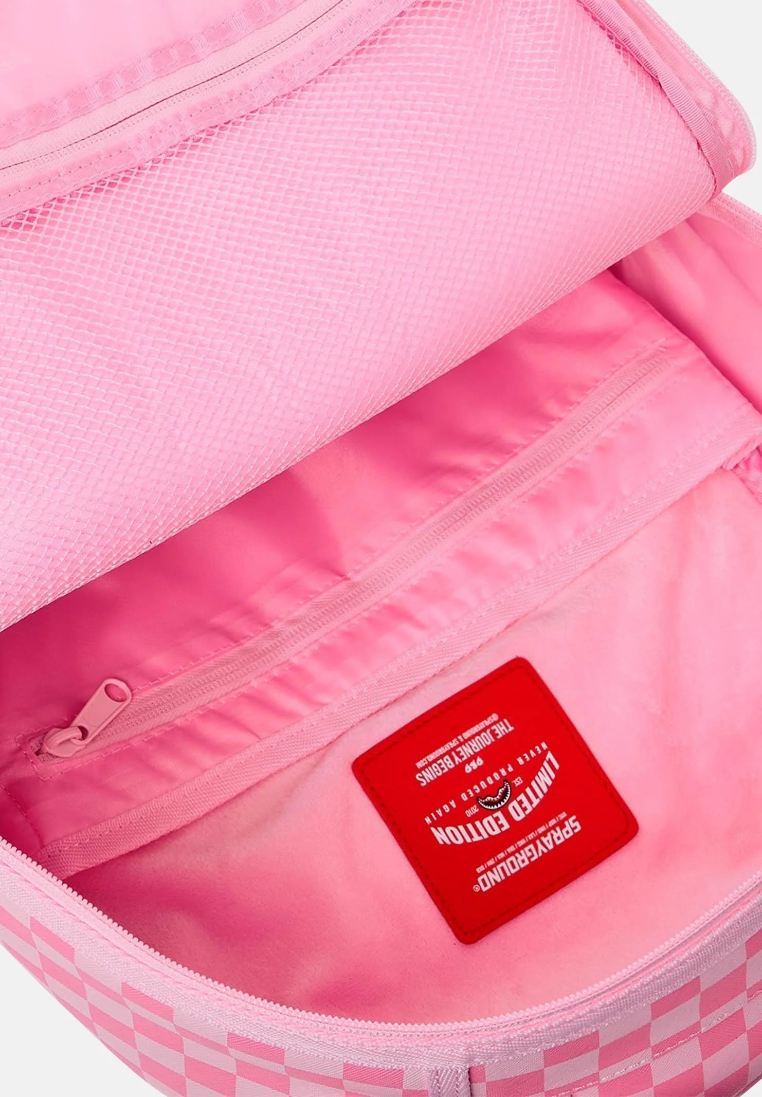 Sprayground Pink Sharks In Paris Patch Backpack