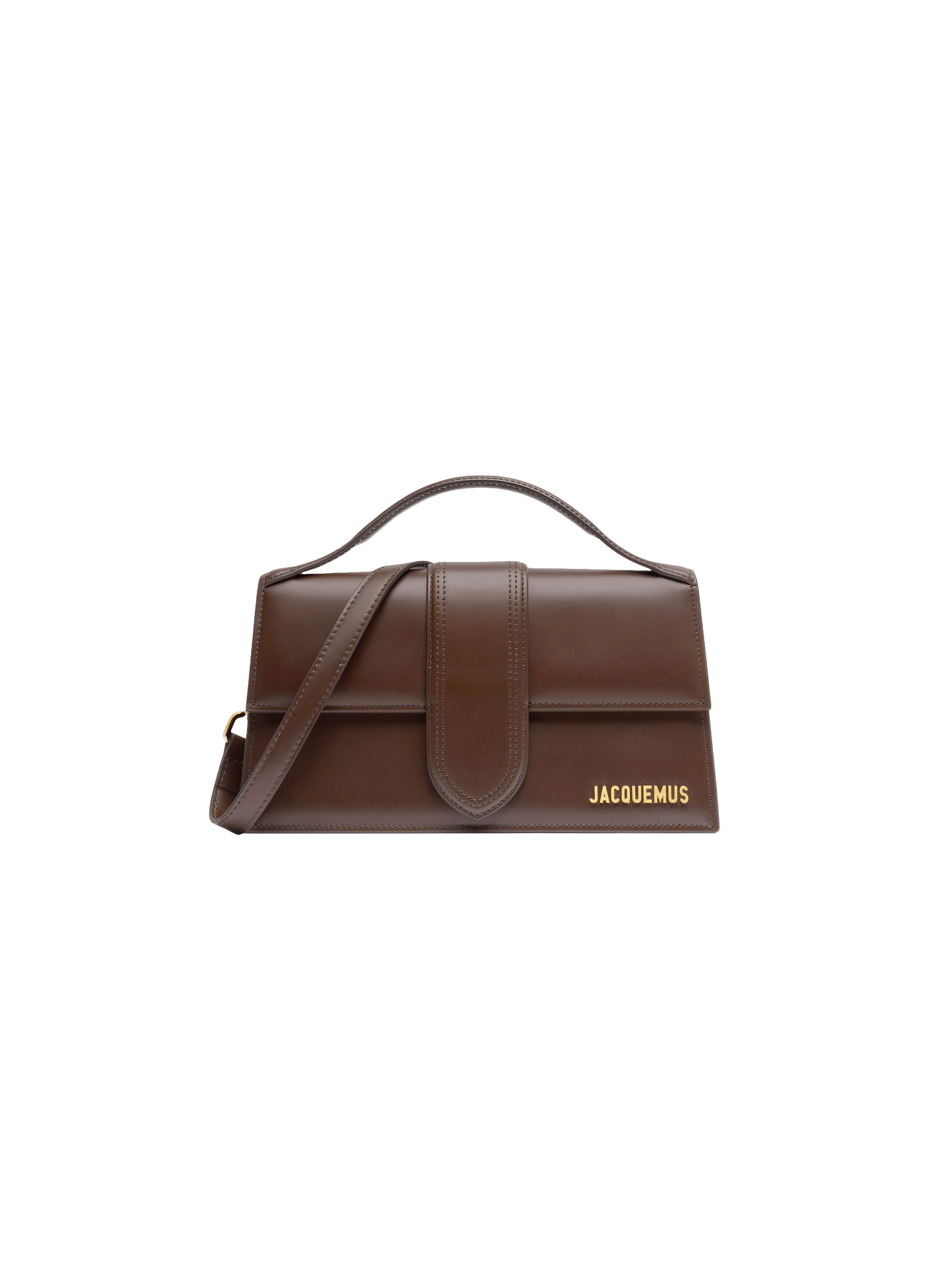 Jacquemus Le grand Bambino Crossbody Strap Handbag Dark Brown - OnSize