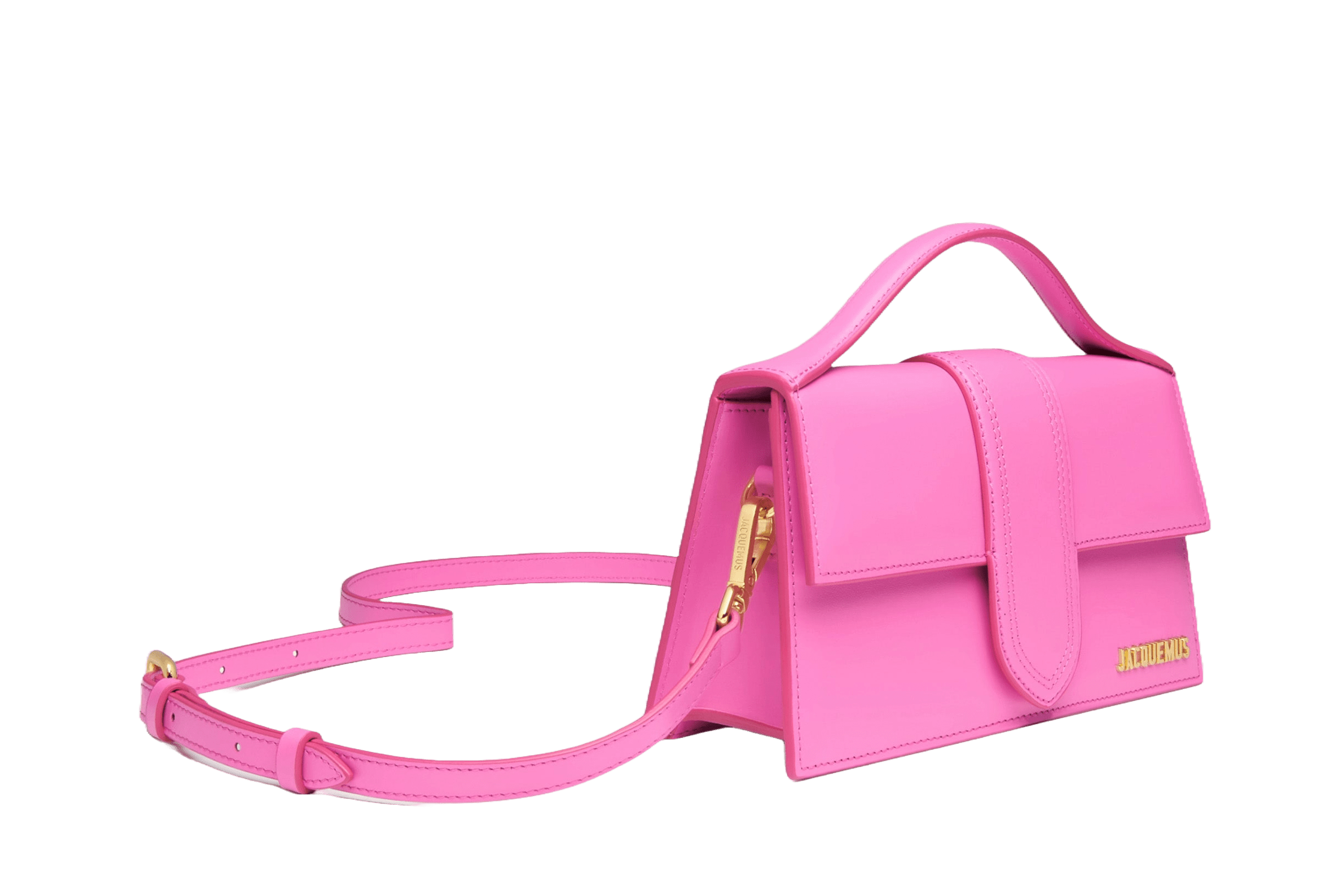 Jacquemus Le grand Bambino Crossbody Strap Handbag Neon Pink - OnSize