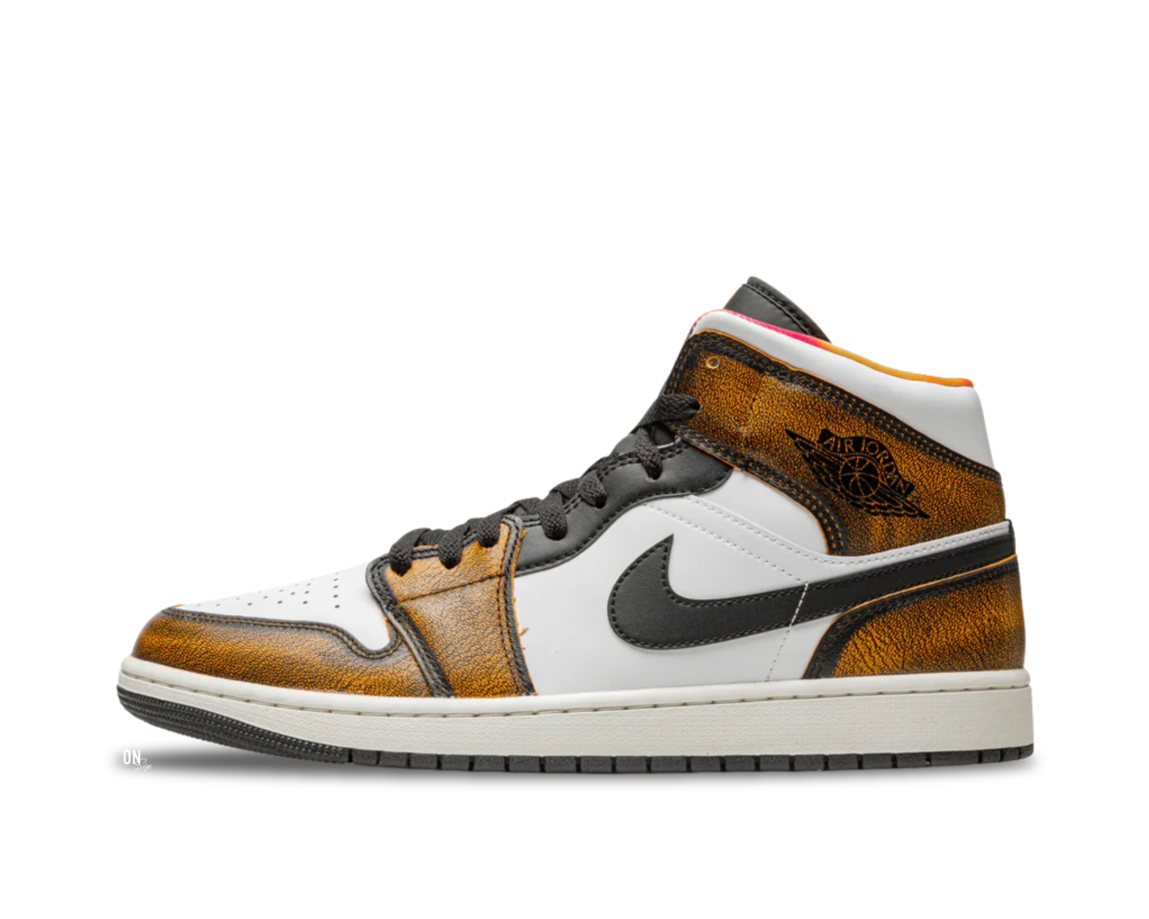 Jordan 1 Mid SE Orange Wear Away - OnSize