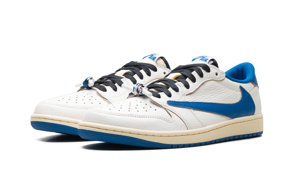 Jordan 1 Retro Low OG SP Fragment x Travis Scott Sail Military Blue - OnSize