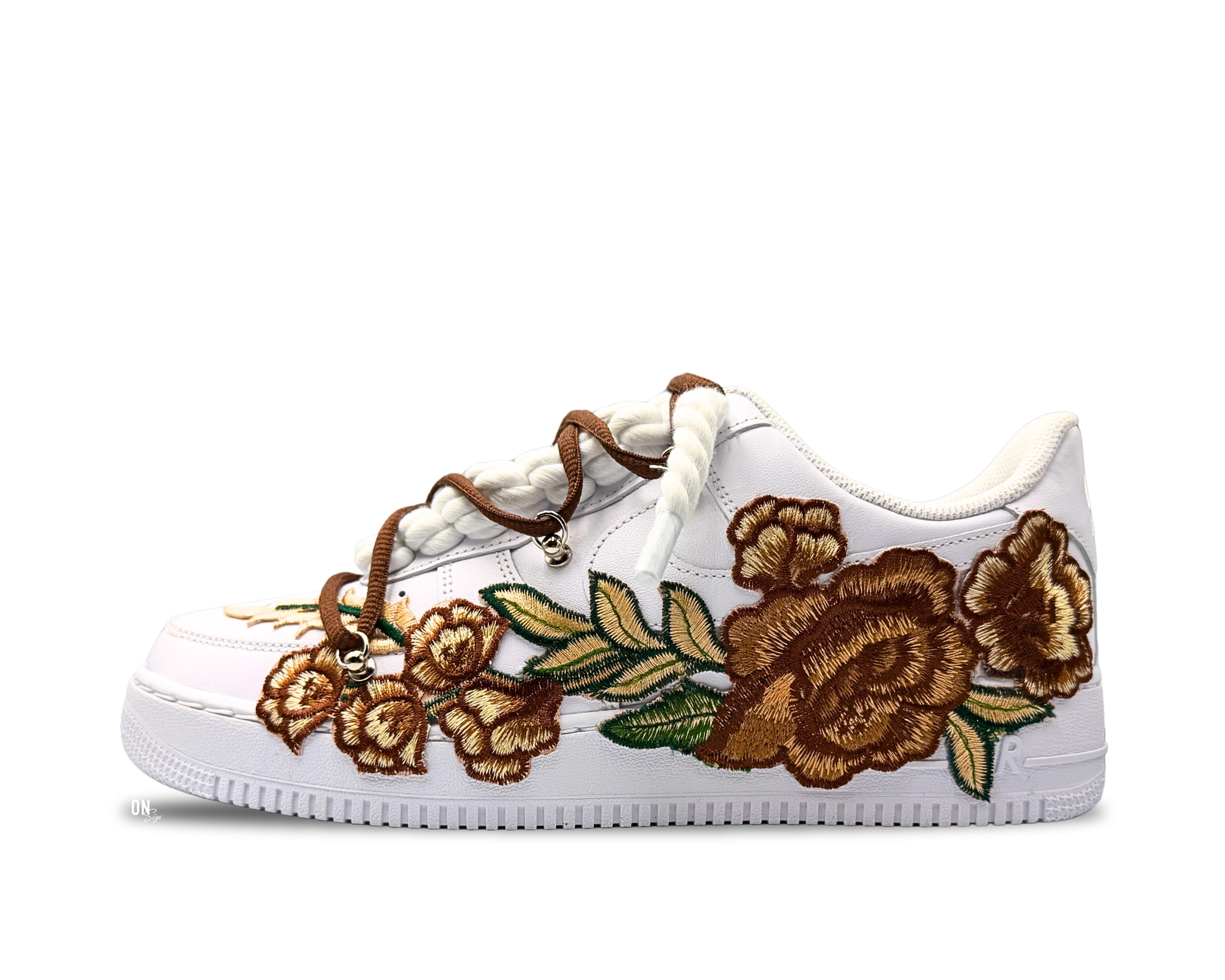 Nike Air Force 1 Low ‘07 White / Brown Rose Double Laces - OnSize