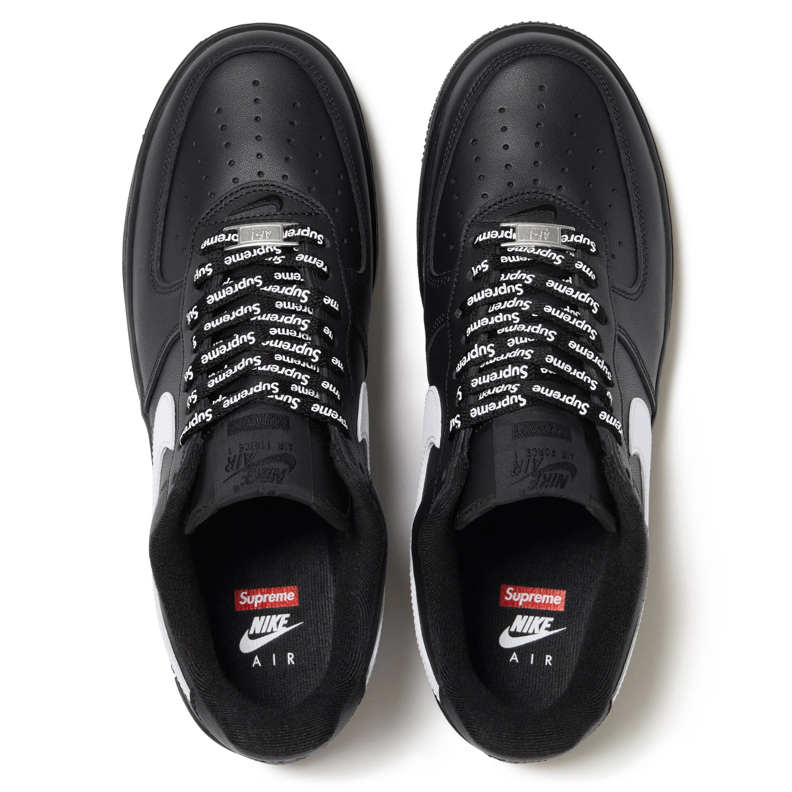 Nike Air Force 1 Low Supreme Black White - OnSize