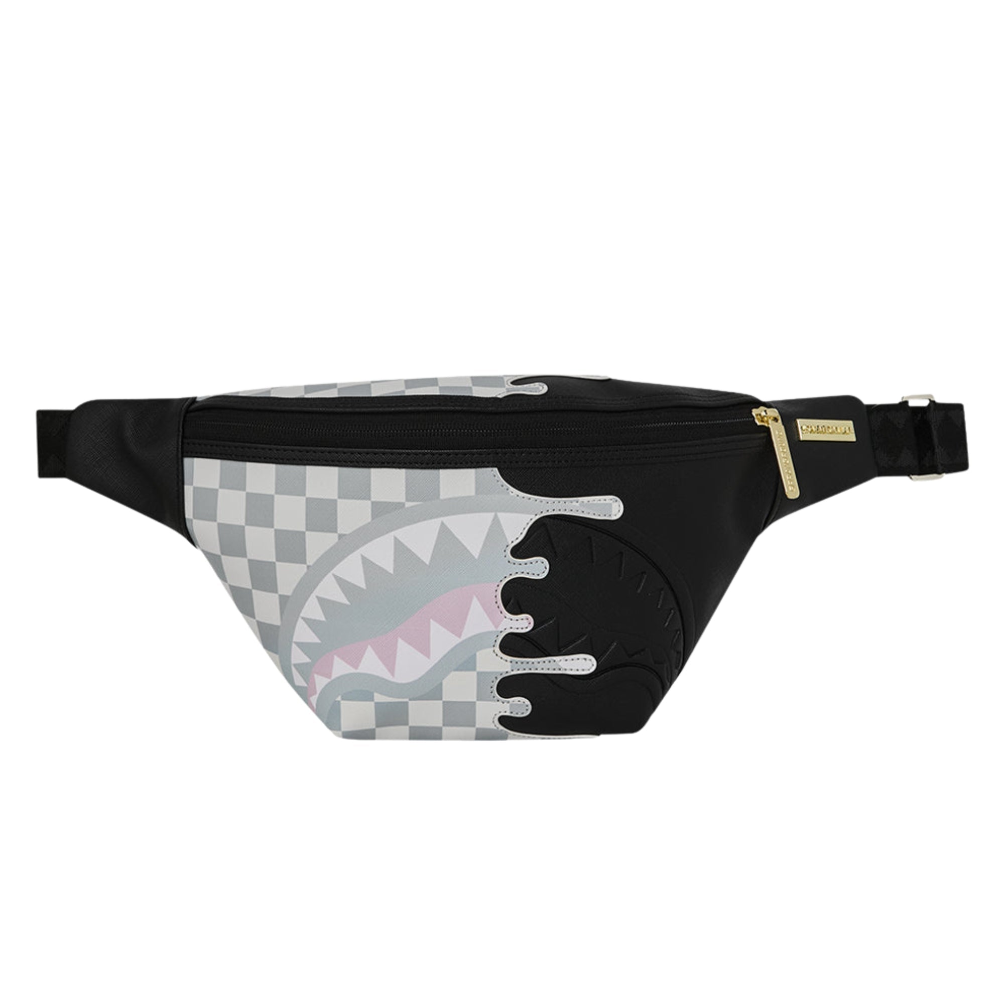 Sprayground Cream Check Unfinished Shark Savvy Crossbody - OnSize