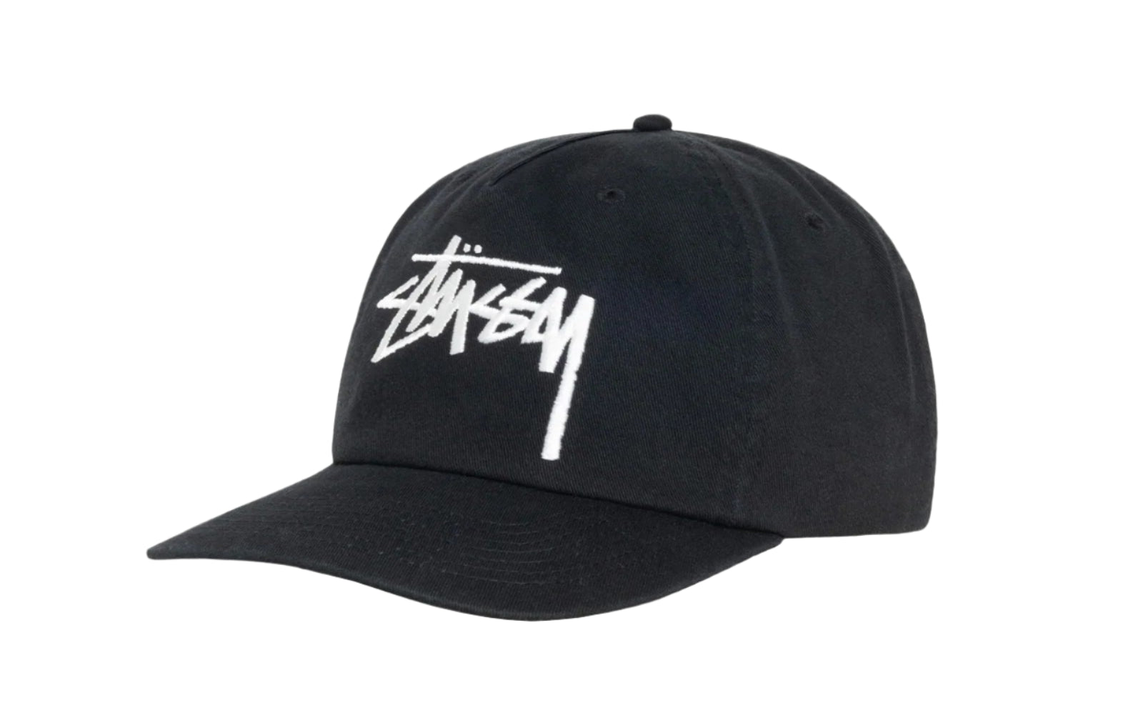 Stussy Mid-Depth Big Stock Snapback (SS25) Shadow Black - OnSize