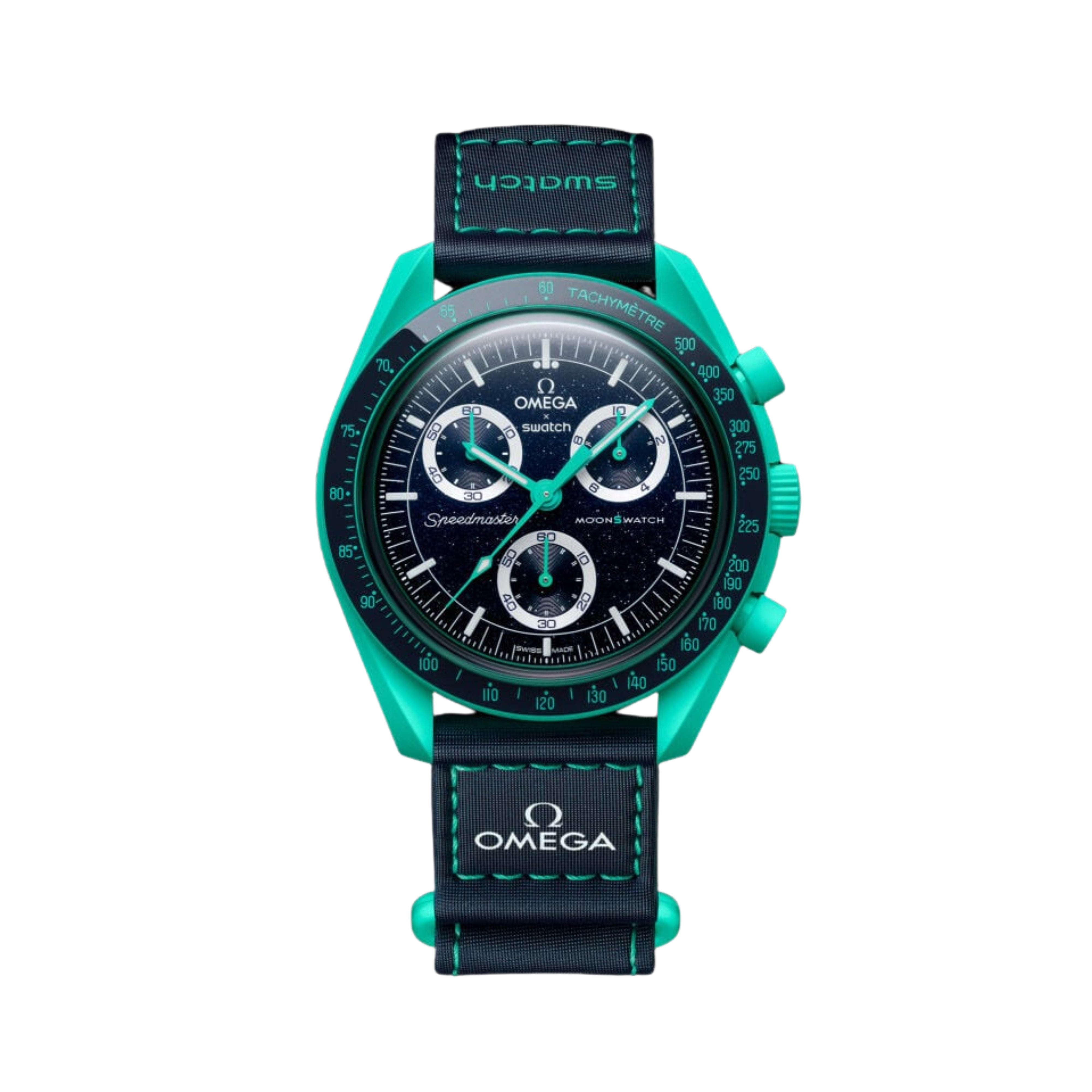 Swatch x Omega Bioceramic Moonswatch Mission On Earth Polar Lights